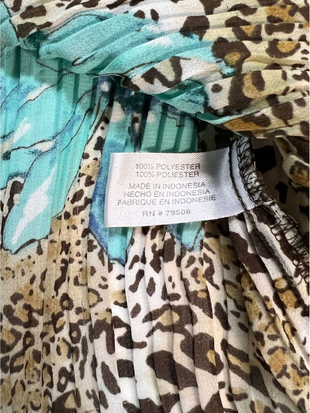 Vintage Violet & Claire Leopard Floral Button Down Y2K Mob Wife Indie Sleaze Med - Picture 7 of 7
